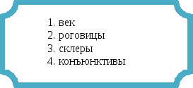 Заболевания вспомогательного аппарата глаза