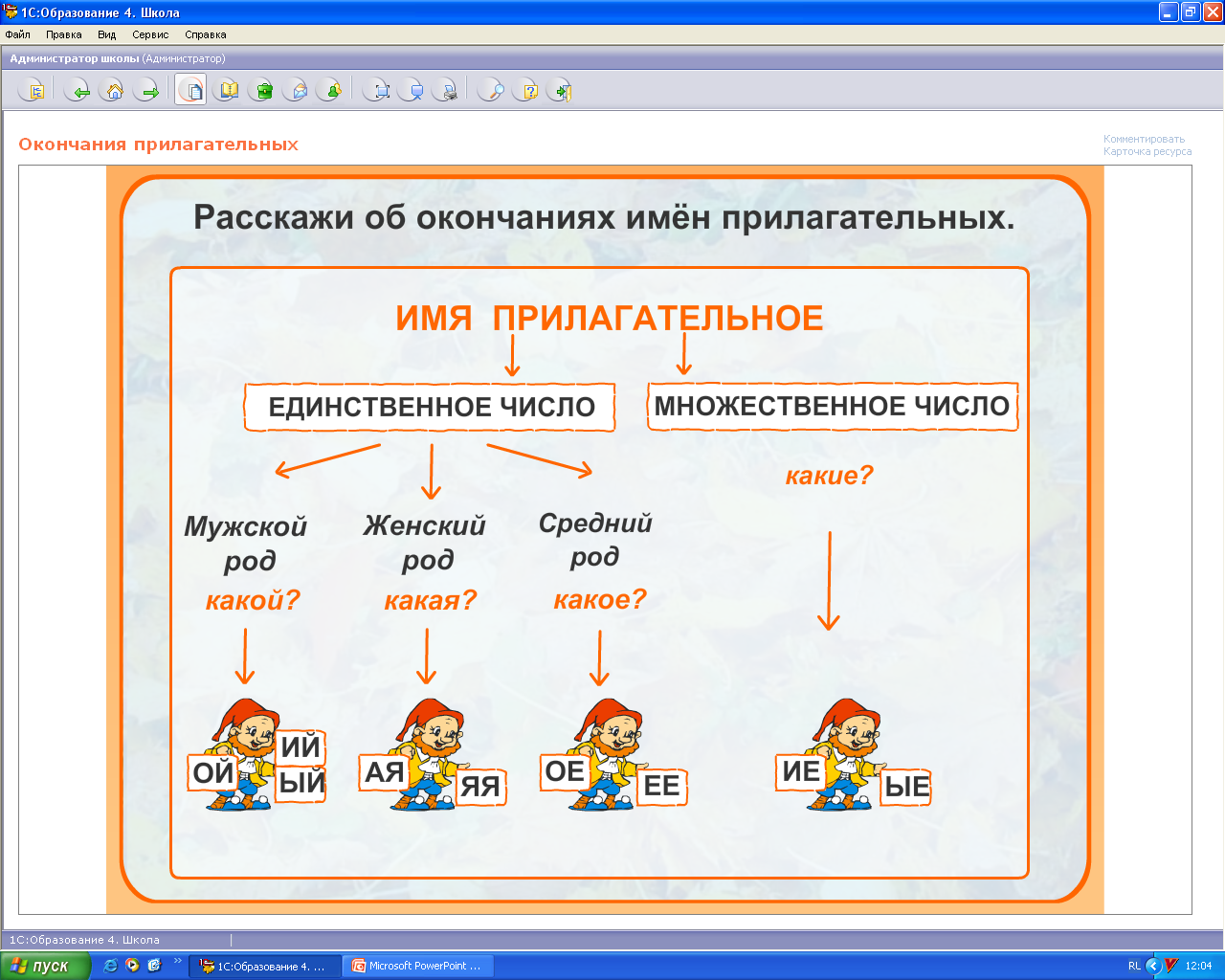 Урок русского языка в 6 классе на тему: Имя прилагательное. Повторение изученного в 5 классе
