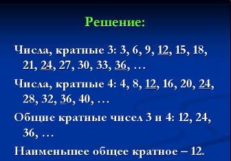 Урок НОК по математике 5 класс