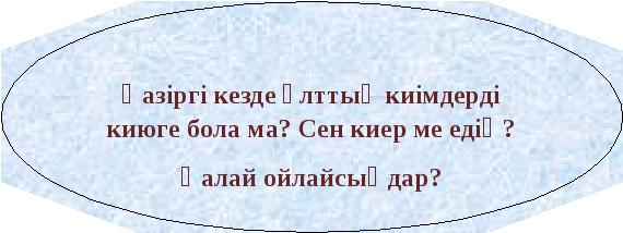 Қазақтың ұлттық киімдері конспект урока 10 класс