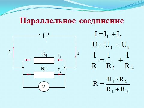 Последовательное и параллельное соединение проводников в электрической цепи