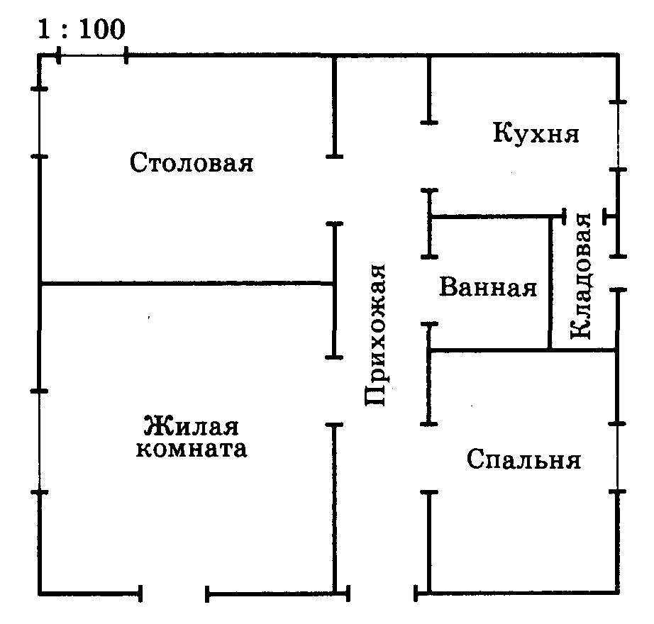 План квартиры в масштабе