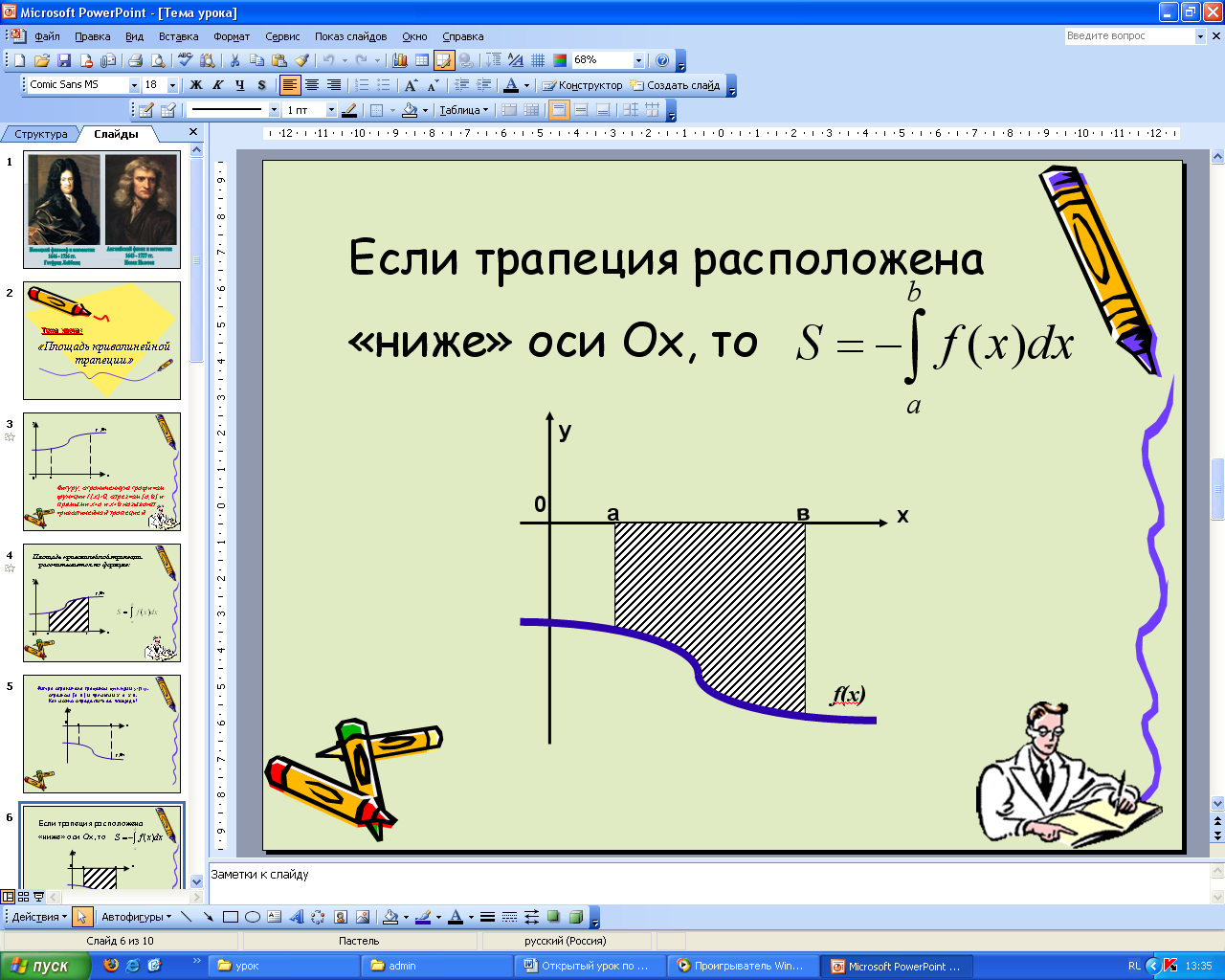 Урок математики в 11 классе