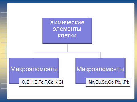 Конспект урока на тему Химический состав клетки