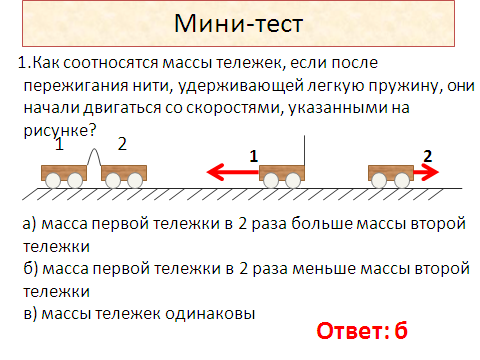 Конспект урока Масса тела