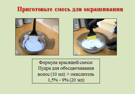 Урок методическая разработка «Мелирование волос способом «Треугольник»