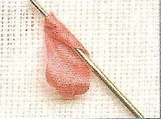 Инструкционная карта по вышивке лентами картины Роза