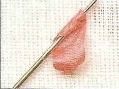 Инструкционная карта по вышивке лентами картины Роза