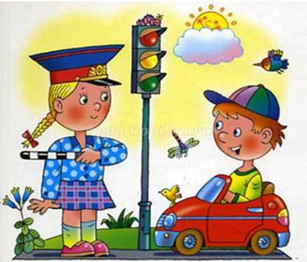 Развлечение по правилам дорожного движения для детей старшей группы с родителями «В гостях у «Светофорика»