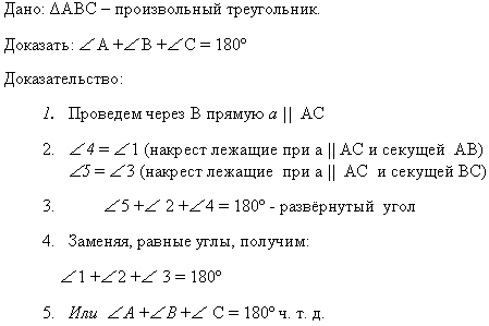 План-конспект урока геометрии в 7 классе Сумма углов треугольника