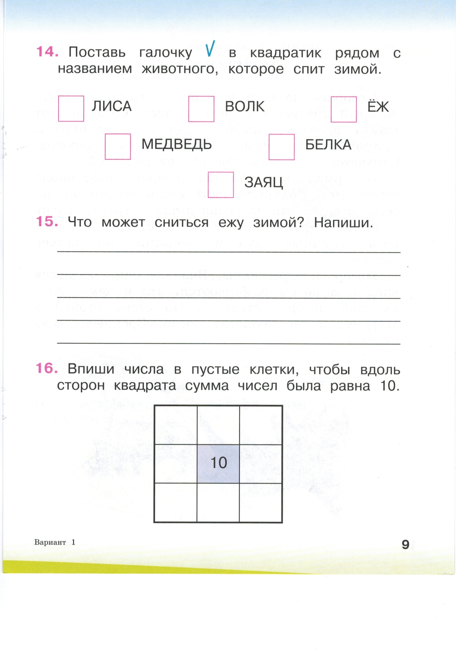 Рабочая программа по русскому языку 1 класс