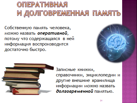 Разработка урока на тему Хранение информации (5 класс)