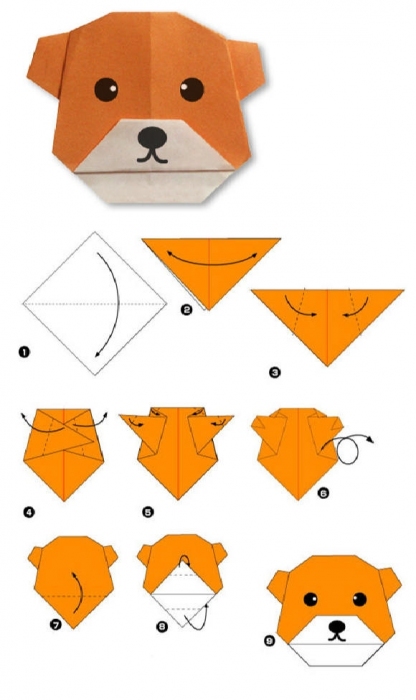 Мастер-класс оригами «Зверята» (для учащихся 2 класса)