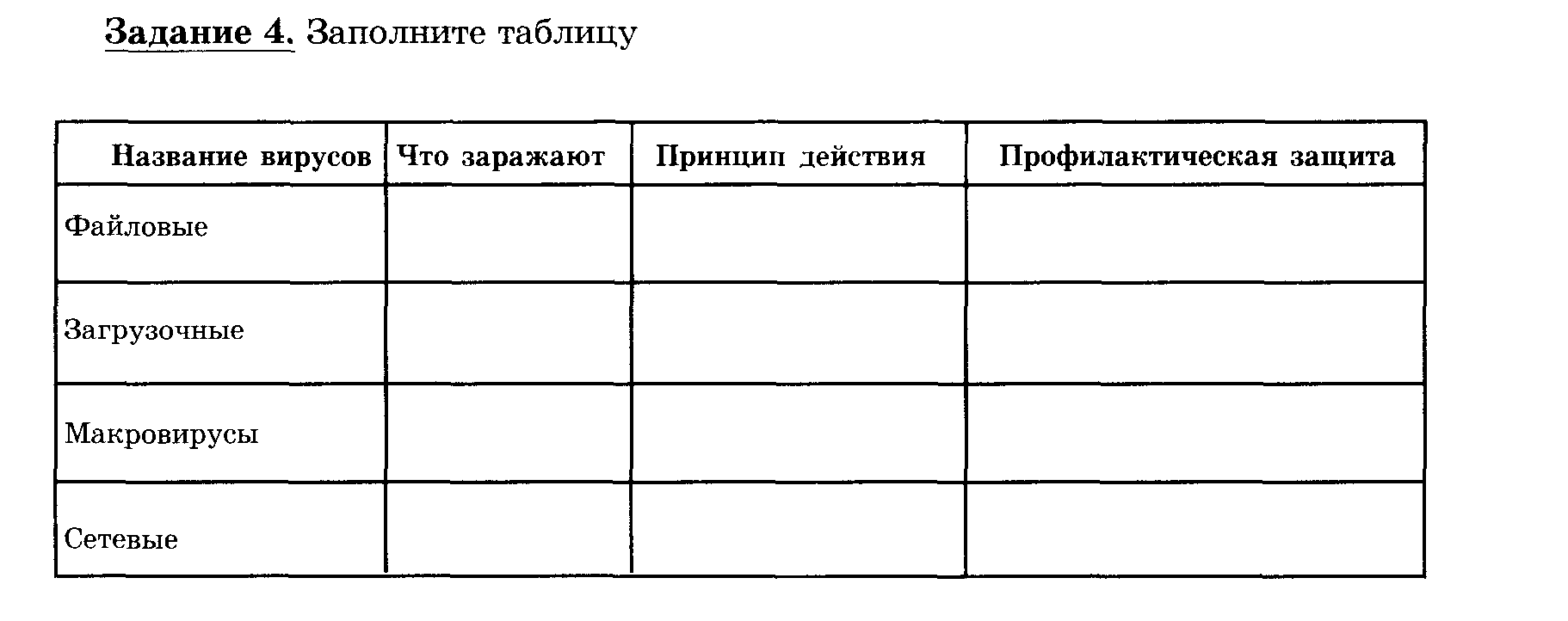 Карточки с заданиями по разным темам информатики