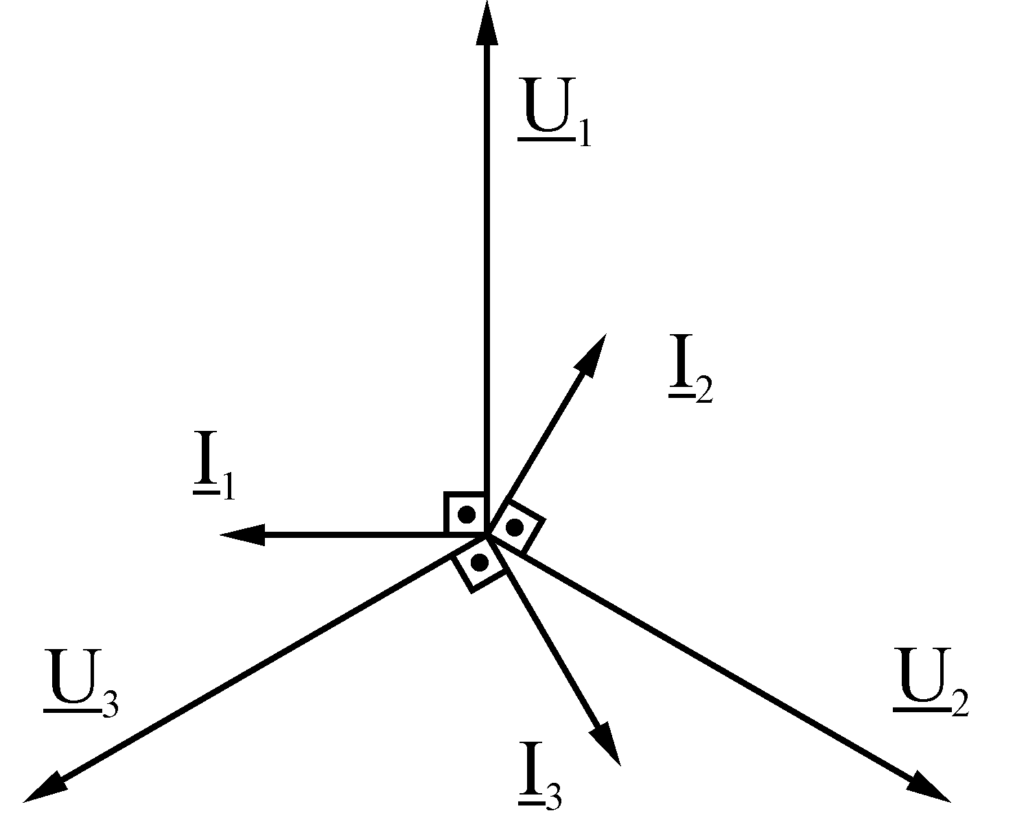 Векторная диаграмма цепи с с-элементом изображена на рисунке
