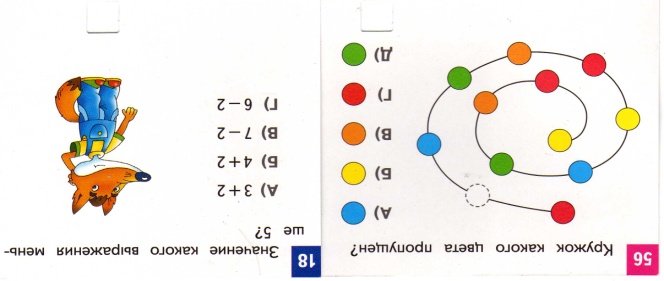 Конспект урока математики на тему: Нахождение значения буквенного выражения а+6, а+7 (1 класс)