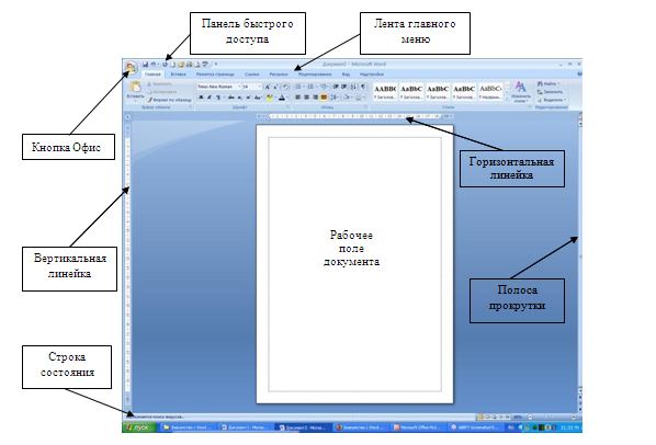 Методические рекомендации по работе с текстовым редактором MS WORD 2007