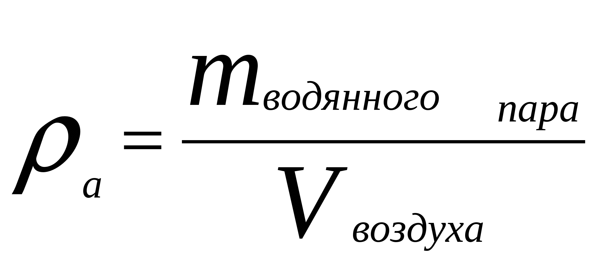 Абсолютная влажность влажного воздуха