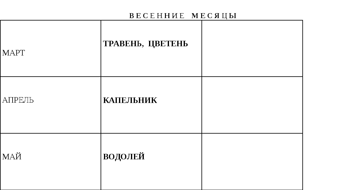 Занятие по внеурочной деятельности по теме: 12 месяцев