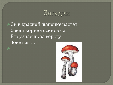 Конспект НОД в средней группеСъедобные грибы