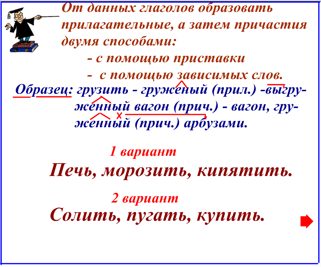 Причастия и прилагательные различия. Примеры отглагольных прилагательных и причастий. Различение причастий и отглагольных прилагательных. Отличие отглагольных прилагательных от причастий. Прилагательные образованные от причастий.