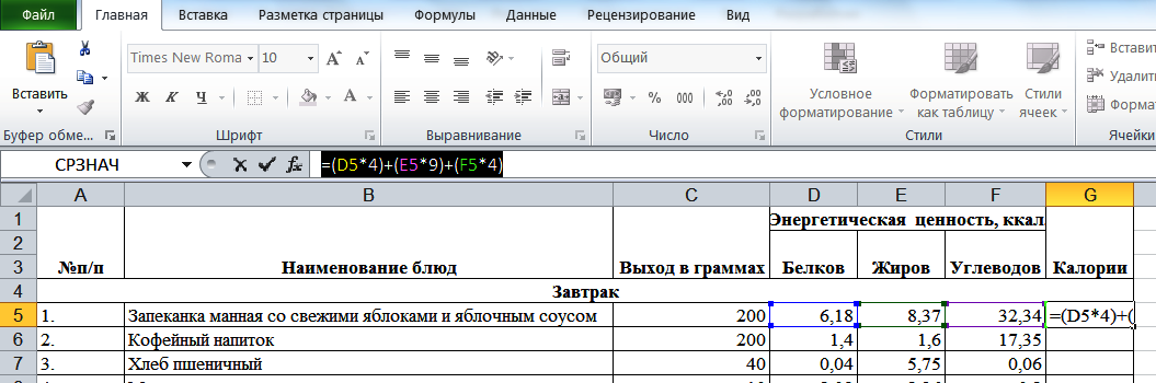 Интегрированный урок «Информатика и ИКТ» и «Физиология питания с основами товароведения продовольственных товаров»