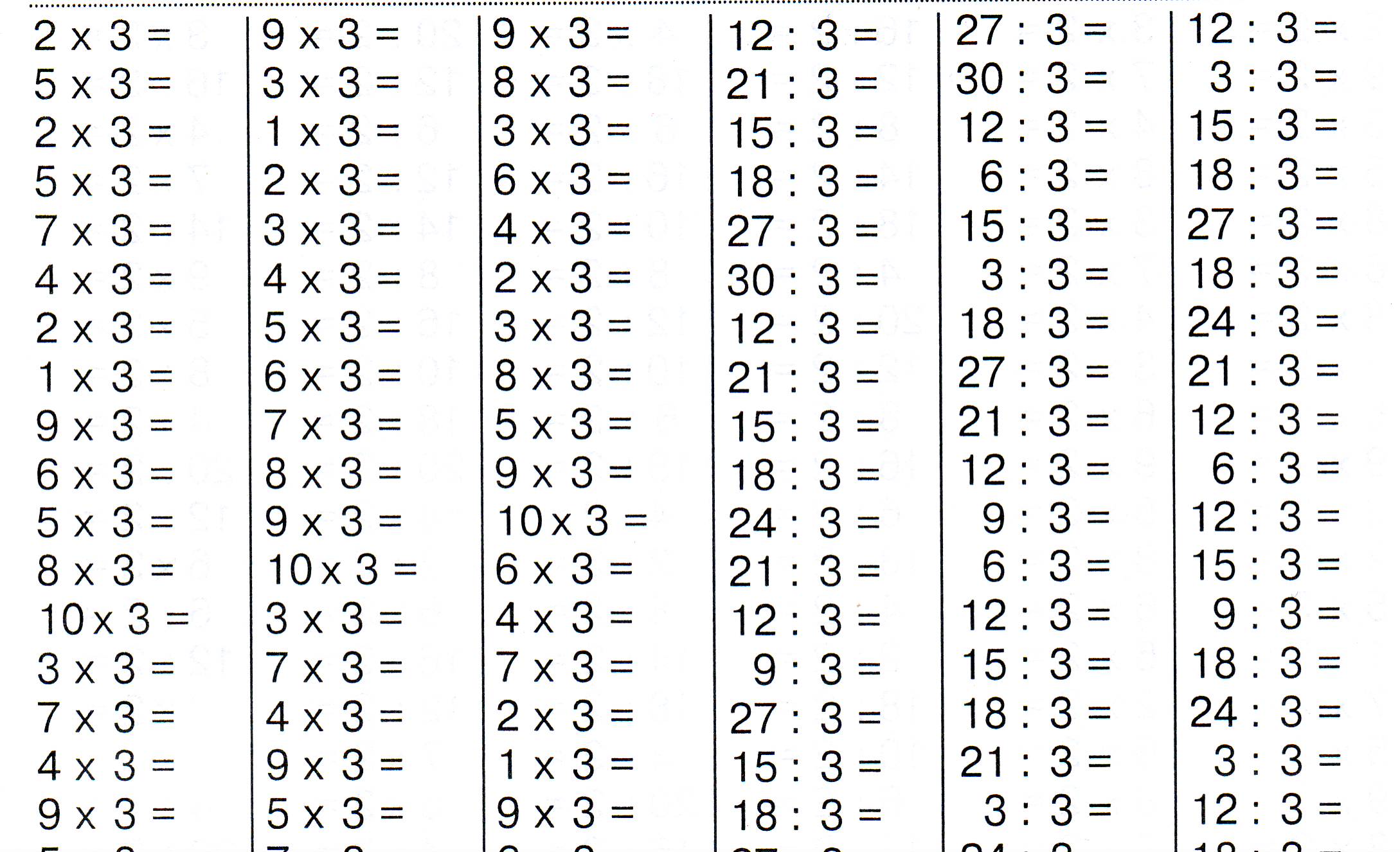 Карточки для проверки таблицы умножения и деления на 2,3,4,5,6,7,8,9. Для отработки автоматизации навыков по таблице умножения.