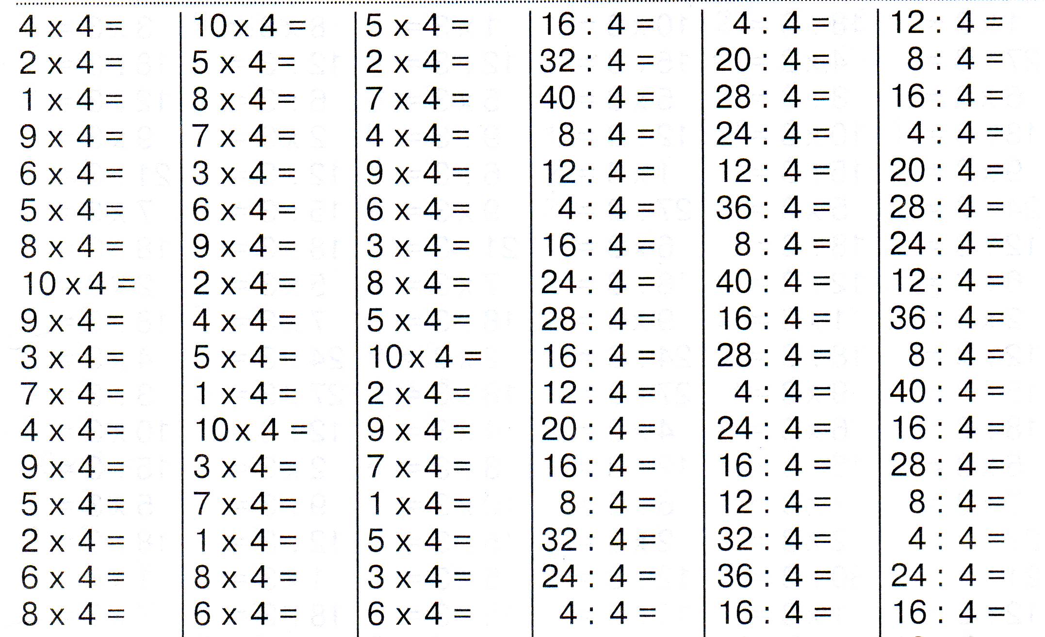 Карточки для проверки таблицы умножения и деления на 2,3,4,5,6,7,8,9. Для отработки автоматизации навыков по таблице умножения.