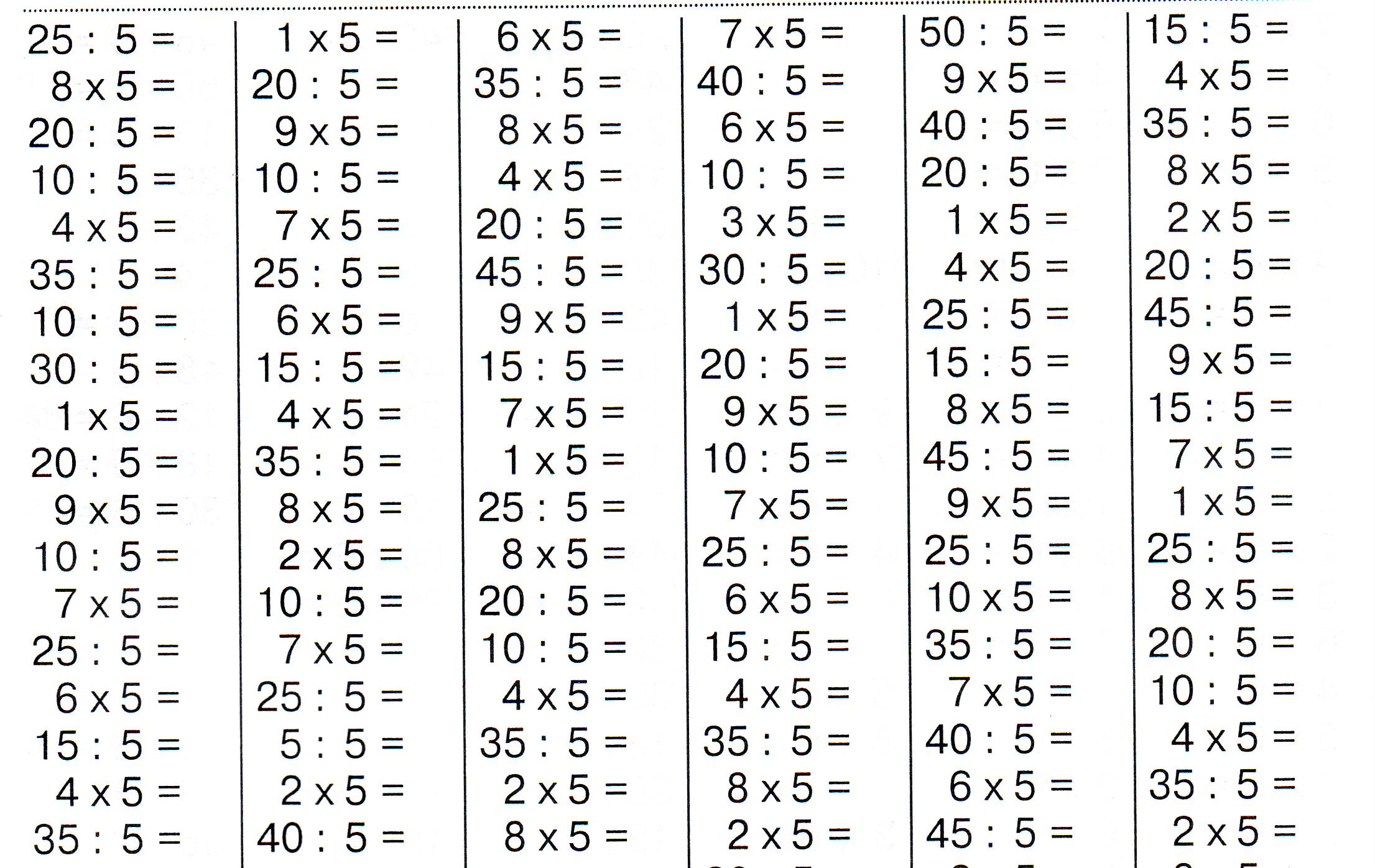 Карточки для проверки таблицы умножения и деления на 2,3,4,5,6,7,8,9. Для отработки автоматизации навыков по таблице умножения.