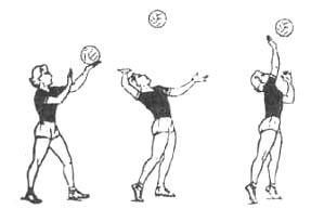 ПОСОБИЕ В КАРТИНКАХ с описанием техники для начального обучения в волейболе
