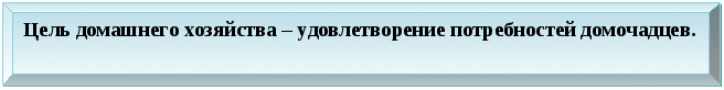 Конспект урока обществознания для 6 класса Домашнее хозяйство