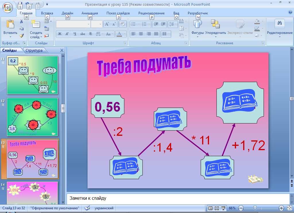 Использование ИКТ на уроках математики (5 класс)(укр.)