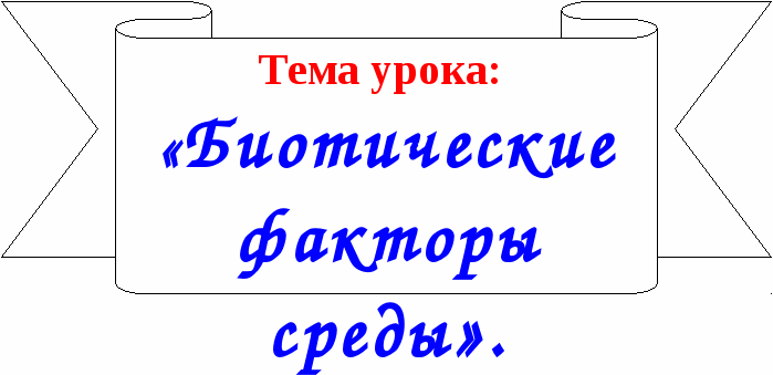 Разработка урока биологии в 11 классе на тему: Биотические факторы среды