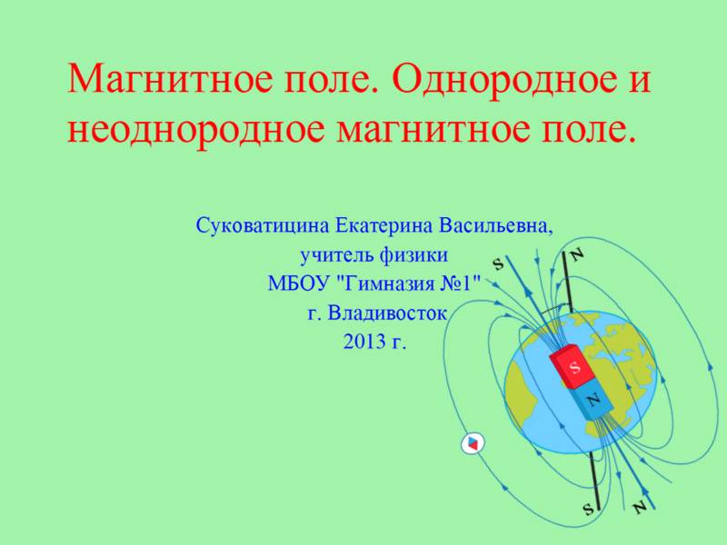 Panaboard ресурс по физике на тему «Магнитное поле. Однородное и неоднородное магнитное поле» (9 класса)