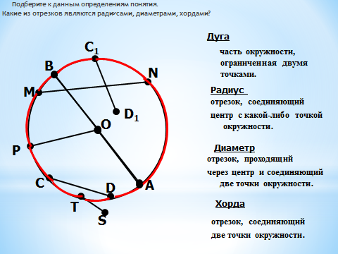 Составляющие круга. Окружность радиус диаметр хорда дуга. Центр окружности хорда диаметр. Круг радиус диаметр хорда. Окружность радиус хорда диаметр круг.