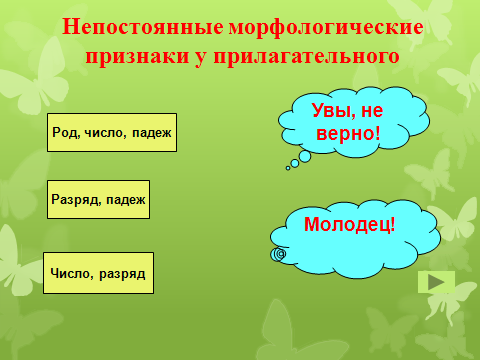 Разработка урока по русскому языку на тему Морфологический разбор имени прилагательного