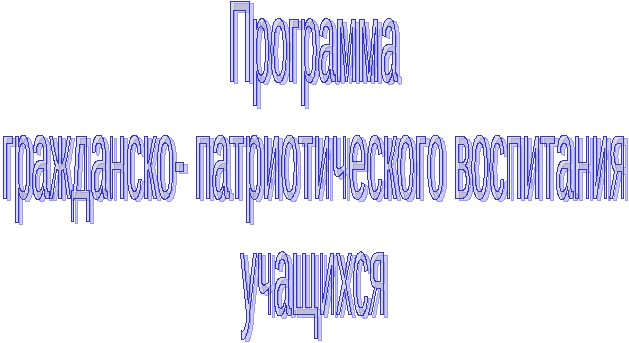 Программа Патриотическое воспитание учащихся, воспитательная программа