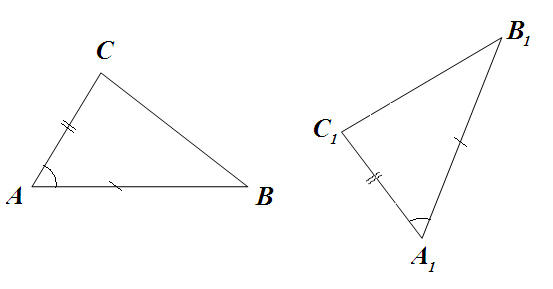 Конспект урока «Первый признак равенства треугольников»