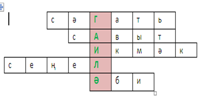 Табышмаклар дәрес планы