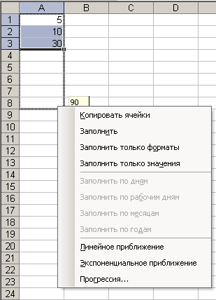 Теоретический материал по электронным таблицам Excel