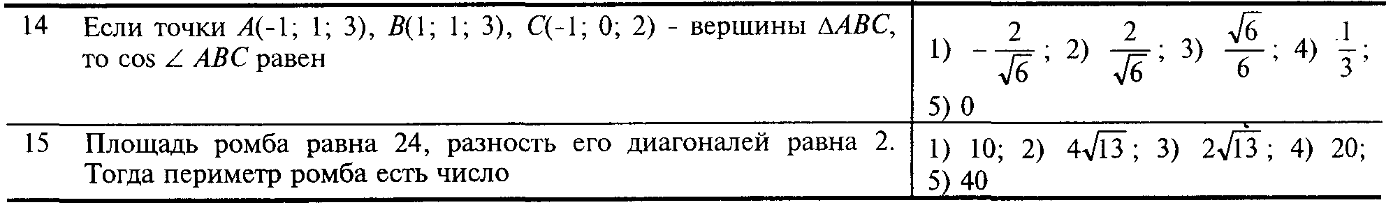 Тест для подготовки к ЕГЭ