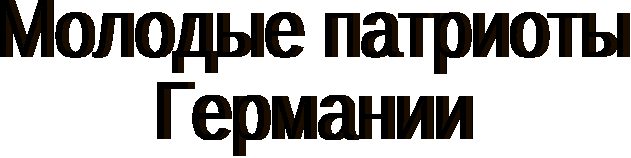 Классный час на тему Молодые патриоты Германии