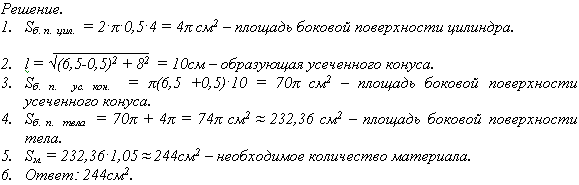 Конспект урока по математике на тему Конус. Практическ5ое применение.