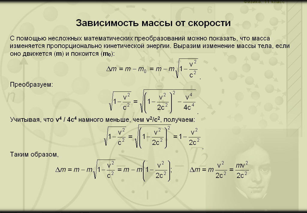 Методические рекомендации к уроку Релятивистская динамика