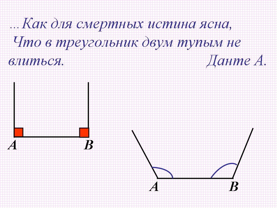 Сумма углов треугольника 7 класс