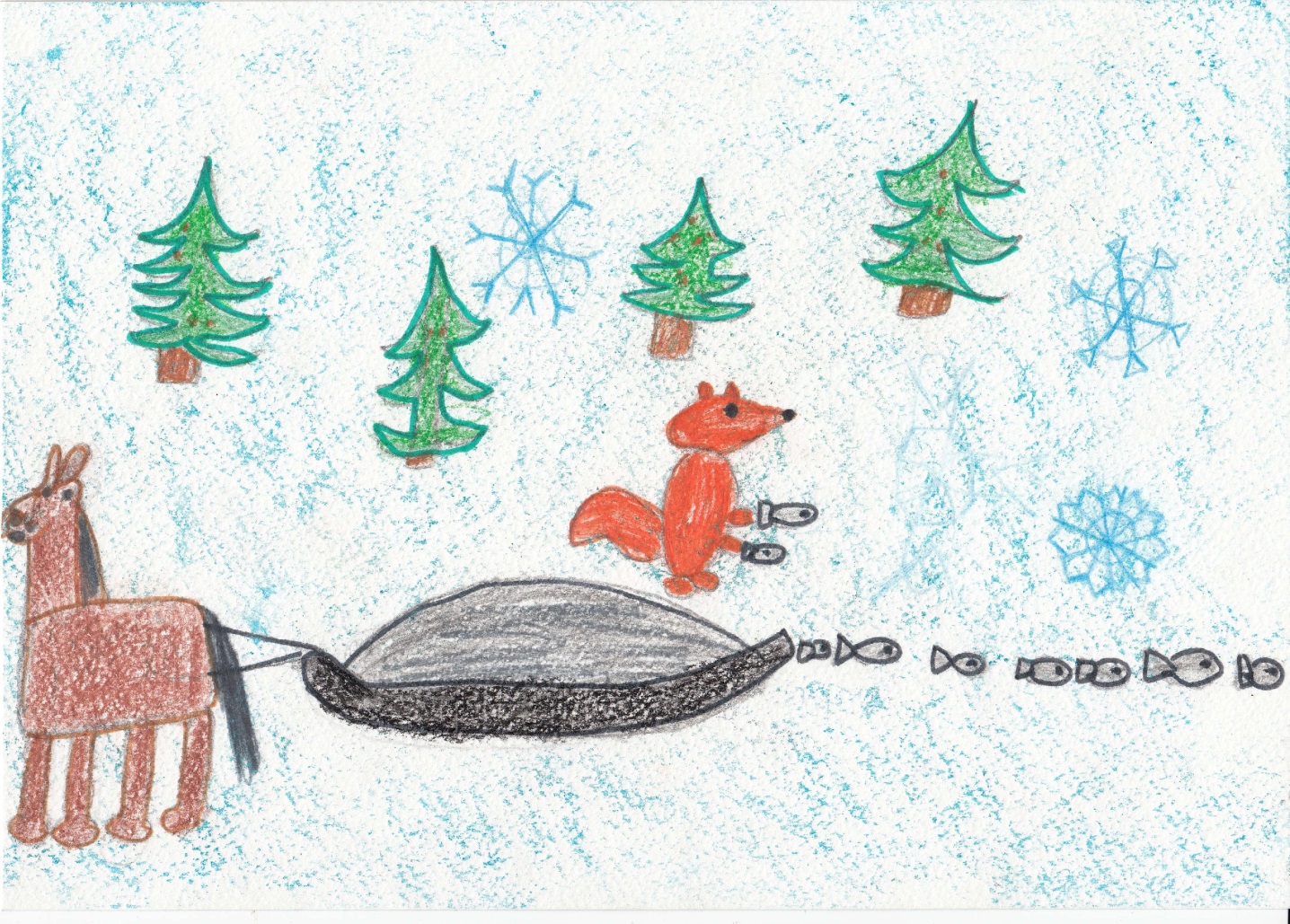 Рисунок к сказке лисичка сестричка и волк детские рисунки