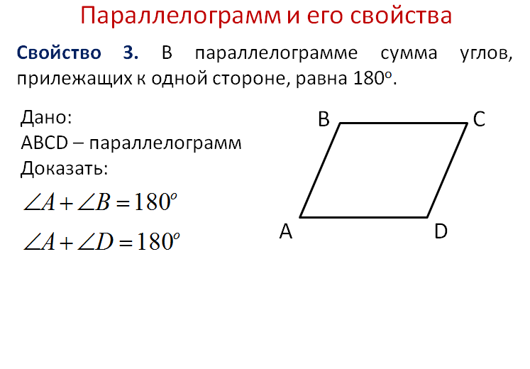 Конспект урока алгебры 8 класс Параллелограмм и его свойства