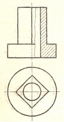 Конспект по черчению на тему урока: Соединение части вида с частью разреза на чертежах.