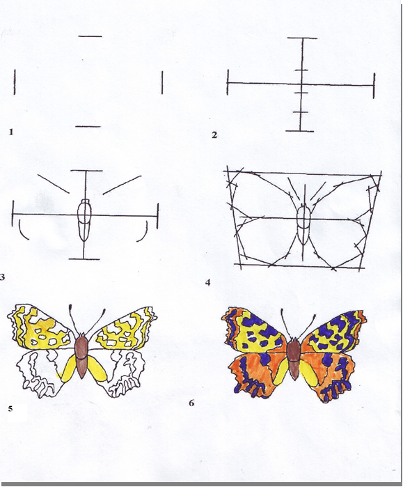Разработка урока Изображаем бабочку 1 класс