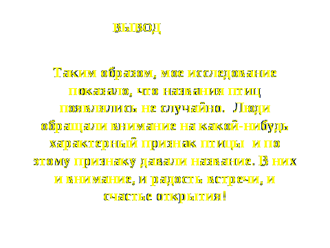 Исследовательская работа по темеПтицы Волгоградской области